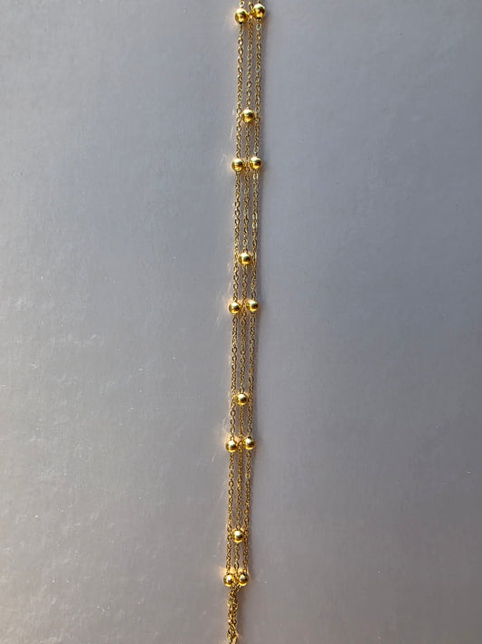Bracelet Triple chaîne doré