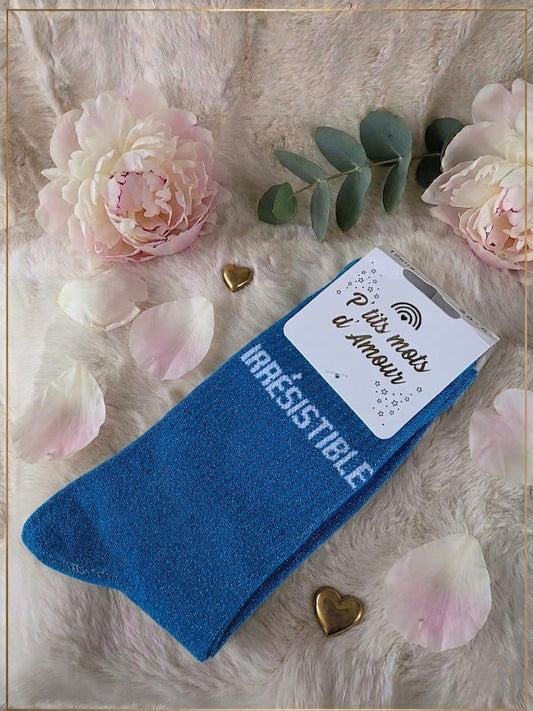 Chaussettes "Irrésistible" - Bleu
