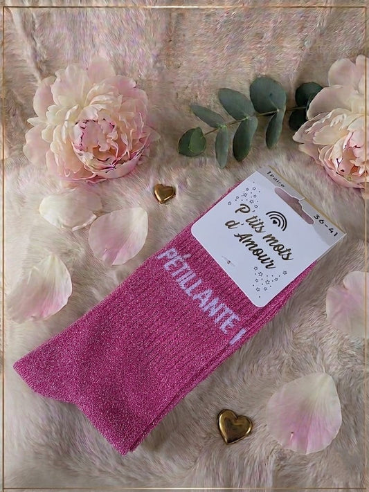 Chaussettes "Pétillante" - Rose