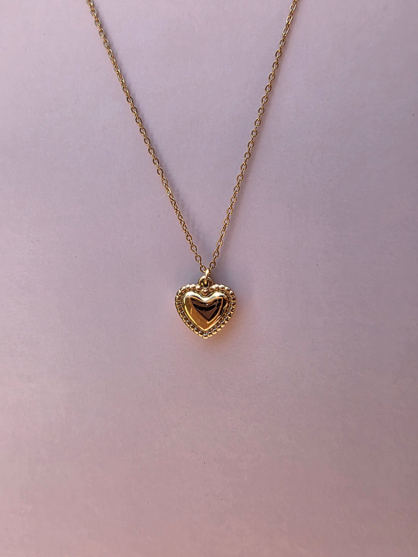 Collier Coeur en acier inoxydable