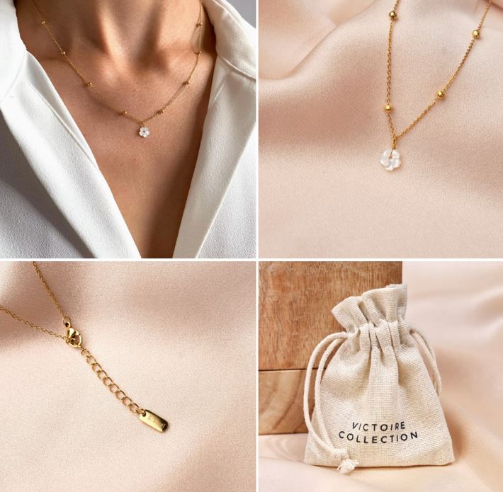 Collier pendentif Fleur de Nacre